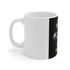 Coffee & Dominate Fitness Mug — "Wake Up. Grind. Repeat." Motivational Gym Coffee Cup