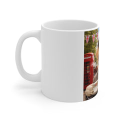 British Gentleman Dog Mug — Cute Golden Retriever in Suit Tea Time 11oz