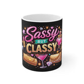 Hustle Harder Mug — Retro Neon Motivation Coffee Cup