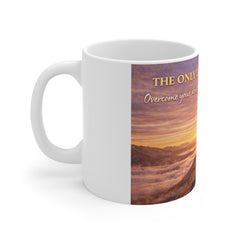 Motivational Sunrise Mug — "The Only Limit Is Your Mind" Inspirational Coffee Cup