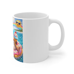 Summer Beach Hamster Mug — Cute Tropical Vacation Coffee Cup