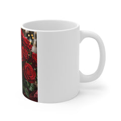 Red roses 11oz White Mug