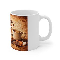 Coffee & Friends Mug — "Coffee & Friends Make the Perfect Blend" Ceramic Coffee Cup