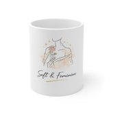 Soft & Feminine Mug — Elegant Floral Illustration Coffee Cup