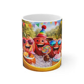 Birthday Party Coconut Mug — Colorful Tropical Celebration 11oz Coffee Cup