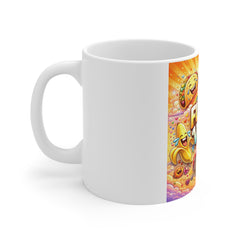 Funny Vibes Mug - Colorful Emoji & Kawaii Snack Coffee Cup
