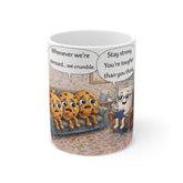 “Stay Strong, You’re Tougher Than You Think” Cookie Therapy Mug — Funny Mental Health Coffee Cup