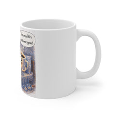 Cute Coffee & Muffin Pun Mug — "I'd like to espresso my love for you / I'm muffin without you"