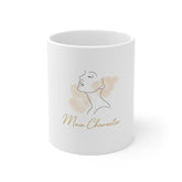 Main Character Mug — Feminine Line Art Coffee Cup