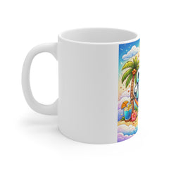 Chill Vibes Beach Mug – 11oz Sunny Tropical Coffee Cup