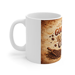 Coffee Mug — “Today’s Good Mood Is Sponsored By Coffee” Retro Ceramic Coffee Cup