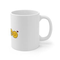 Motivational Emoji Coffee Mug - "Wake Up. Kick Ass. Be Kind." 11oz