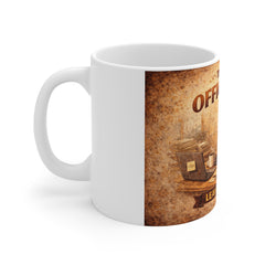This Is My Office Mood Mug — Cat Sleeping on Keyboard 'Leave Me Alone' Coffee Cup