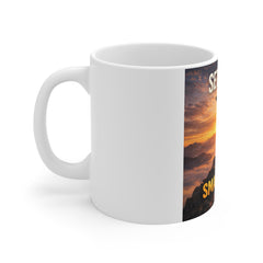Motivational Mug — “Set Goals, Smash Them!” Sunrise Mountain Success Coffee Cup