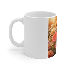 Floral Bouquet 11oz Mug — Warm Garden Flowers Coffee Cup