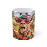 Giraffe Summer Party Mug — Funny Tropical Cocktail Animal Coffee Cup