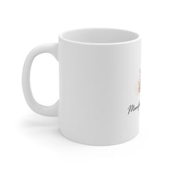 Manifest Your Dreams Mug — Crystal Floral Inspirational Coffee Cup