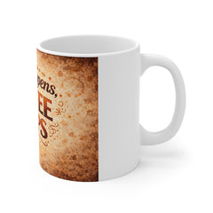 Life Happens, Coffee Helps Mug — Vintage Coffee Lover 11oz Ceramic