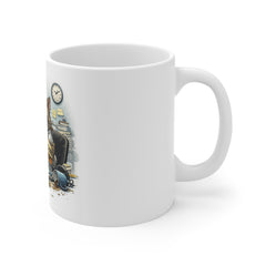 11oz Mug — Chaotic Office Cat Coffee Cup (Funny Work Stress Gift)