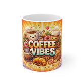 Coffee Vibes Mug — Cute Kawaii Coffee & Pastries 11oz Ceramic Mug