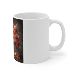 Floral Still Life 11oz Mug — Vintage Bouquet Coffee Cup