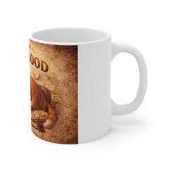This Is My Office Mood Mug — Cat Sleeping on Keyboard 'Leave Me Alone' Coffee Cup