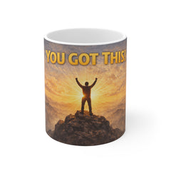 Motivational Mug — "You Got This!" Sunrise Success Coffee Cup