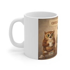 Coffee Addicts Anonymous Mug — Cute Panda, Owl & Cat Coffee Lover Gift