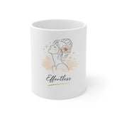 Effortless Floral Portrait Mug — Inspirational Feminine Coffee Cup