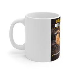 Motivational Gym Cat Mug — "Break the Sweat, Break the Limits" 11oz