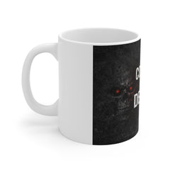 Conquer Your Demons Mug — 11oz Motivational Gothic Coffee Cup