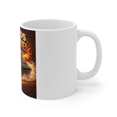 Legends Never Die Car Mug — Classic Muscle Car Coffee Cup