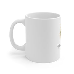 Mug — Floral Crescent Moon "Follow Your Intuition" Inspirational Coffee Cup