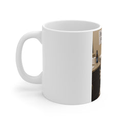 Funny Dog Mug — "Poop With Friends" Golden Retriever Coffee Cup