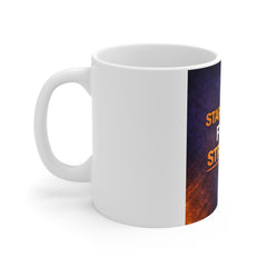 Motivational Coffee Mug - "Start Strong, Finish Stronger" Inspirational Gym Gift
