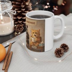 Coffee Addicts Anonymous Mug — Cute Panda, Owl & Cat Coffee Lover Gift
