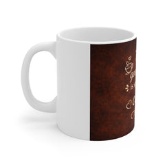 Coffee Mug – "Today's Good Mood Is Sponsored by Coffee" Rustic Ceramic Cup for Coffee Lovers