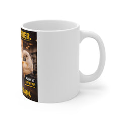 Hustle Harder Corgi Mug – "No Pain, No Gain" Motivational Coffee Cup
