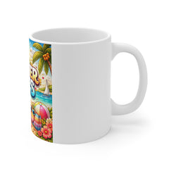 Summer Vibes Mug – Colorful Beach Scene Coffee Cup