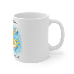 Lettuce Romaine Calm Mug — Funny Burger Pool Float Coffee Cup (Everything's Under Control)