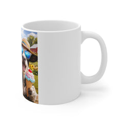 Funny Cow Beach Party Mug — Cute Cows in Sunglasses Coffee Cup