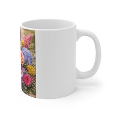 Floral Bouquet Coffee Mug — Colorful Spring Flowers 11oz