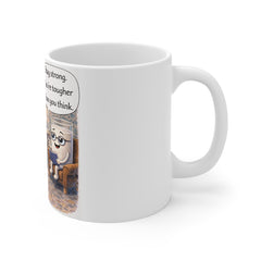 “Stay Strong, You’re Tougher Than You Think” Cookie Therapy Mug — Funny Mental Health Coffee Cup
