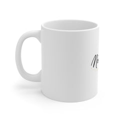 Not Today Mug — 11oz Inspirational Coffee Cup with Script & Gold Sparkle