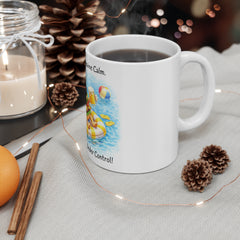 Lettuce Romaine Calm Mug — Funny Burger Pool Float Coffee Cup (Everything's Under Control)