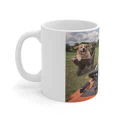 Funny Cat Driving Mug — Energi Pawz Sphynx Cat with Sunglasses Coffee Cup
