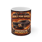 Built for Speed American Muscle Mug — 11oz Car Lover Coffee Cup