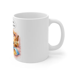 Funny Cat Mug – "I'm on a seafood diet... I see food and I eat it!" 11oz Ceramic Coffee Cup