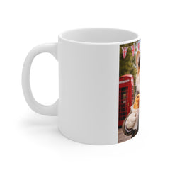 Corgi in London 11oz Mug — Cute British Tea Time Coffee Cup