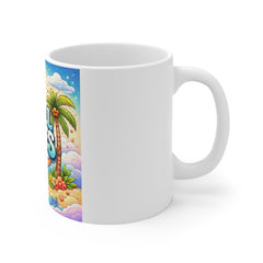 Chill Vibes Beach Mug – 11oz Sunny Tropical Coffee Cup